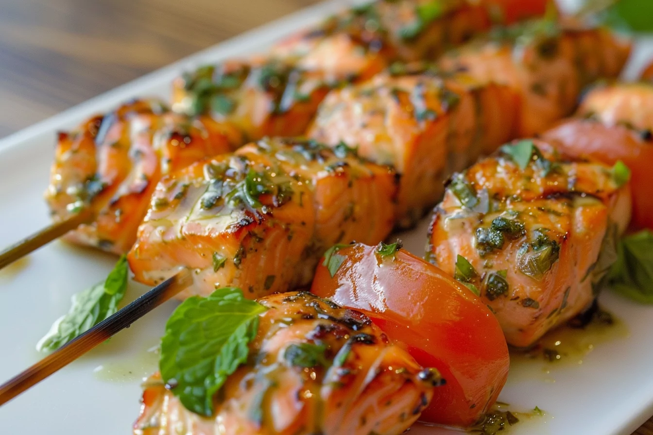 Brochettes de Saumon Marinées aux Agrumes (Recette Healthy) - Healthy.fr