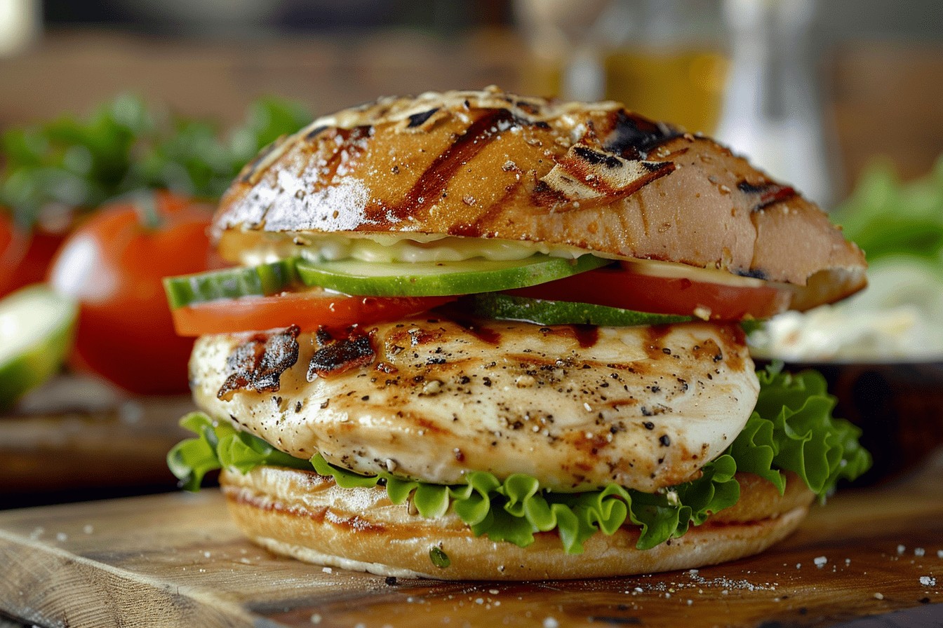 Burger au Poulet Grillé