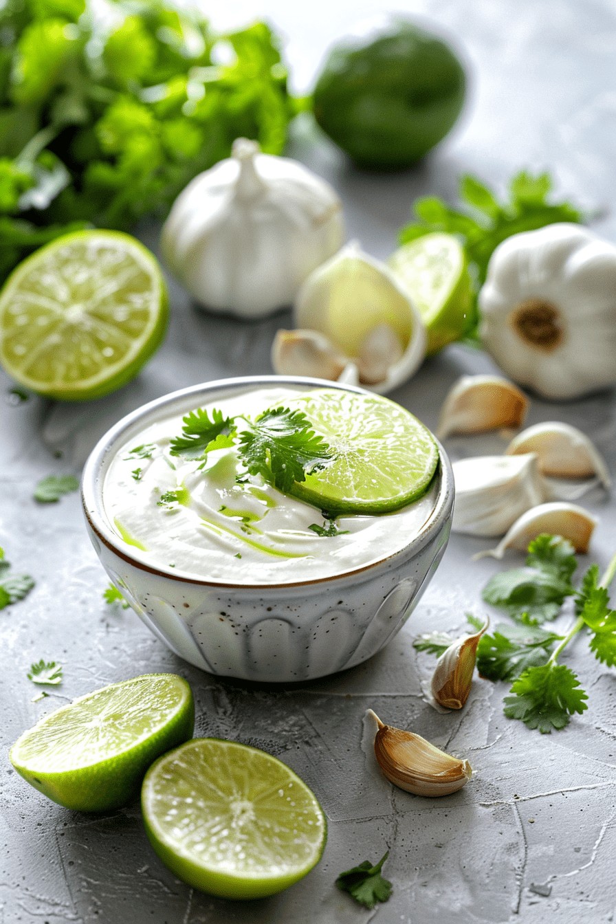 Sauce au yaourt et citron vert