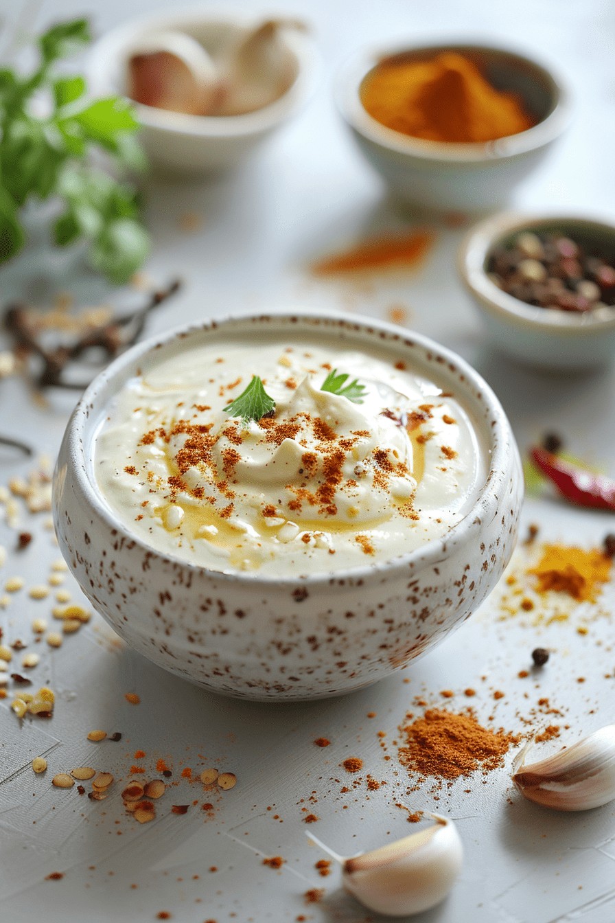 Sauce au yaourt et épices