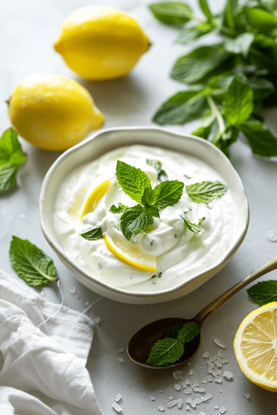 Sauce au yaourt et menthe